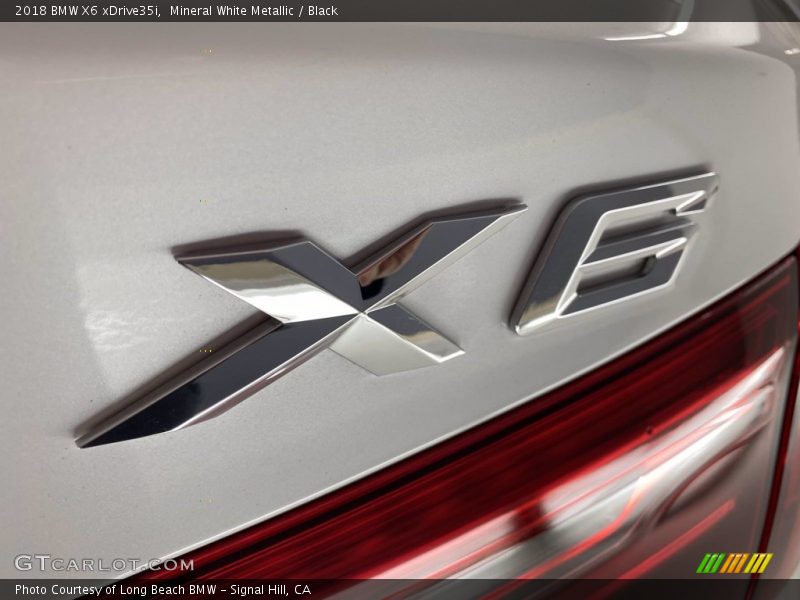 Mineral White Metallic / Black 2018 BMW X6 xDrive35i
