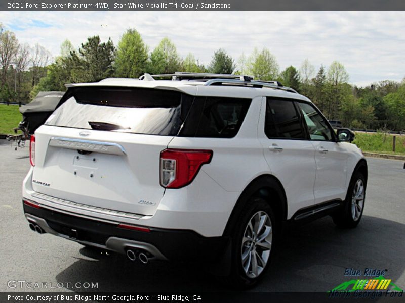 Star White Metallic Tri-Coat / Sandstone 2021 Ford Explorer Platinum 4WD
