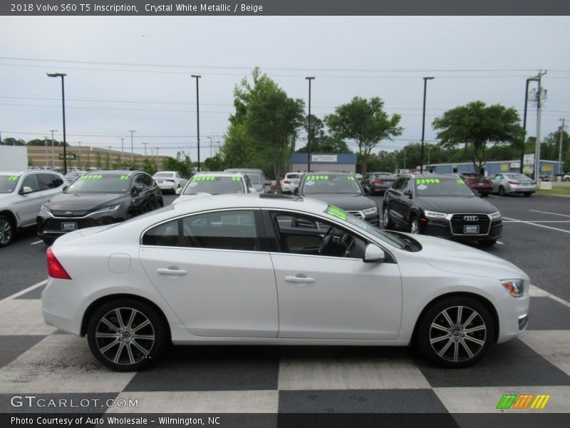 Crystal White Metallic / Beige 2018 Volvo S60 T5 Inscription