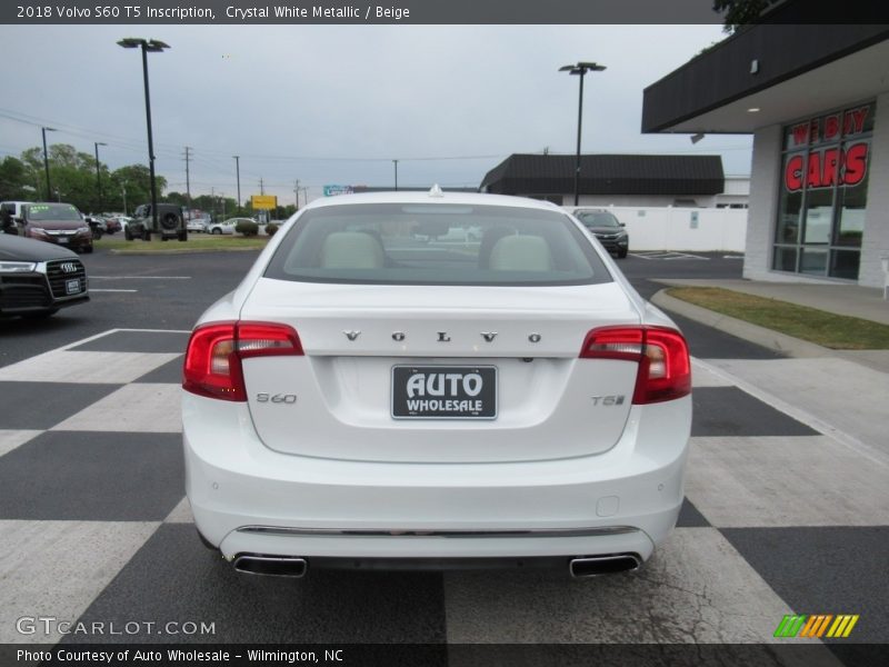 Crystal White Metallic / Beige 2018 Volvo S60 T5 Inscription