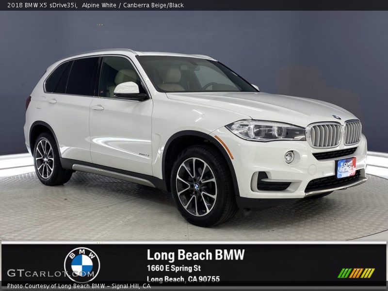 Alpine White / Canberra Beige/Black 2018 BMW X5 sDrive35i