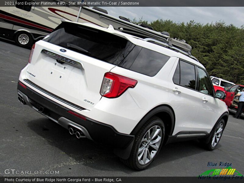 Star White Metallic Tri-Coat / Sandstone 2021 Ford Explorer Platinum 4WD
