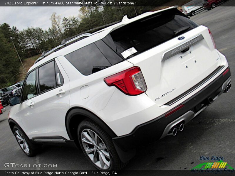 Star White Metallic Tri-Coat / Sandstone 2021 Ford Explorer Platinum 4WD