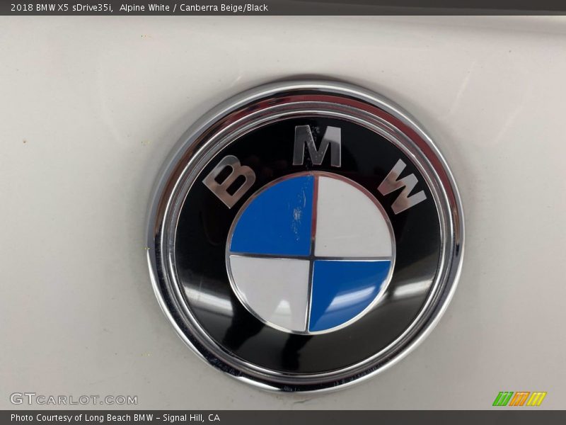 Alpine White / Canberra Beige/Black 2018 BMW X5 sDrive35i