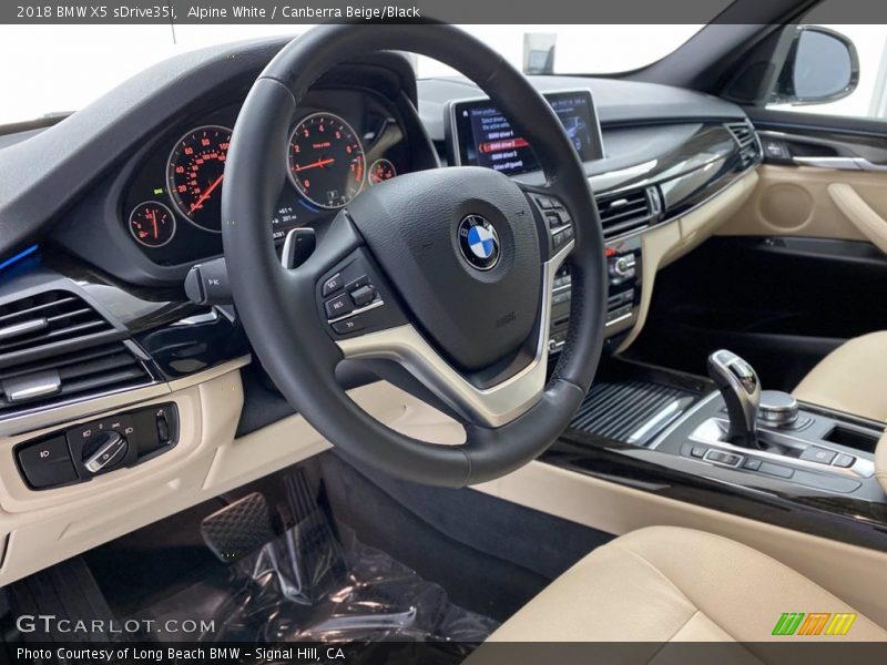 Alpine White / Canberra Beige/Black 2018 BMW X5 sDrive35i