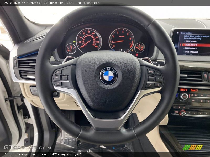 Alpine White / Canberra Beige/Black 2018 BMW X5 sDrive35i