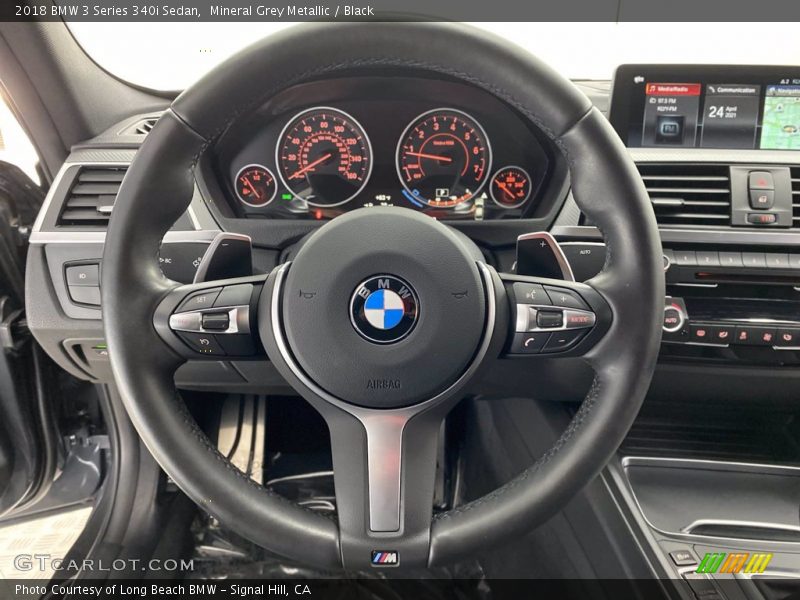 Mineral Grey Metallic / Black 2018 BMW 3 Series 340i Sedan