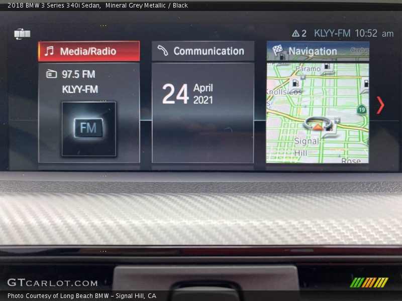 Mineral Grey Metallic / Black 2018 BMW 3 Series 340i Sedan
