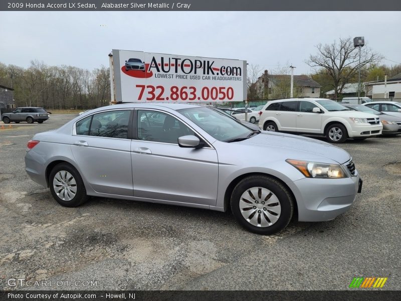 Alabaster Silver Metallic / Gray 2009 Honda Accord LX Sedan