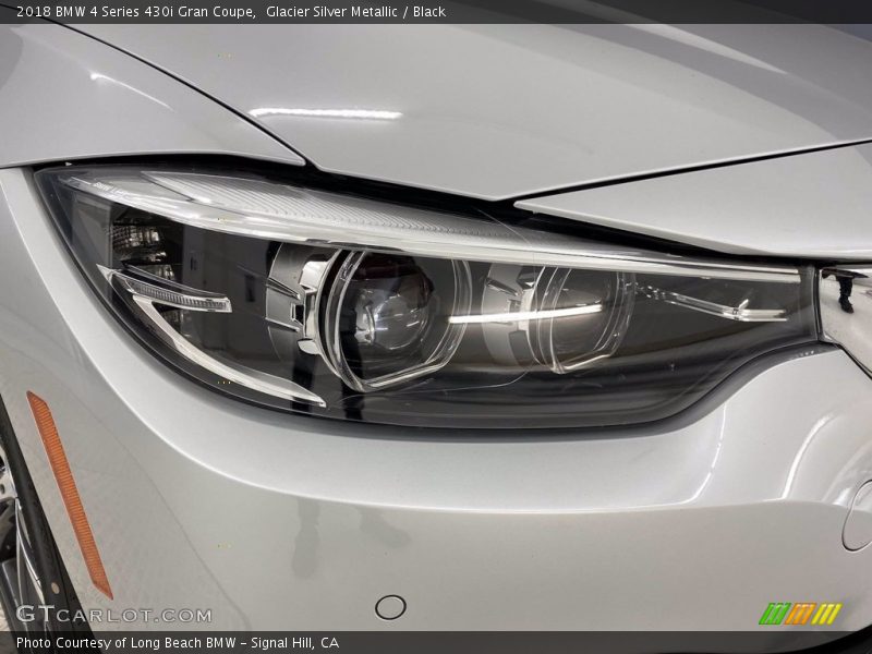 Glacier Silver Metallic / Black 2018 BMW 4 Series 430i Gran Coupe