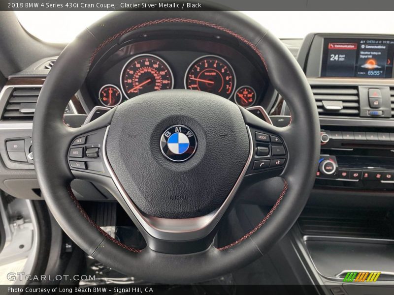 Glacier Silver Metallic / Black 2018 BMW 4 Series 430i Gran Coupe