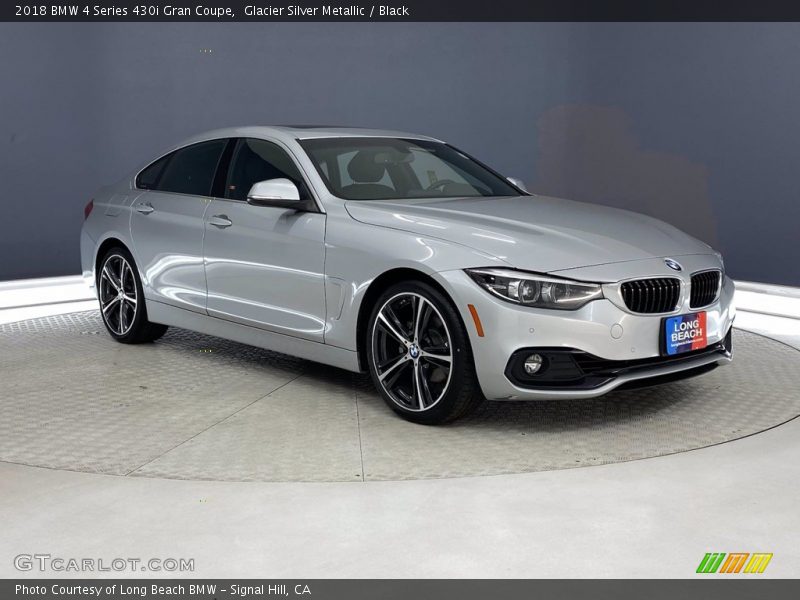 Glacier Silver Metallic / Black 2018 BMW 4 Series 430i Gran Coupe