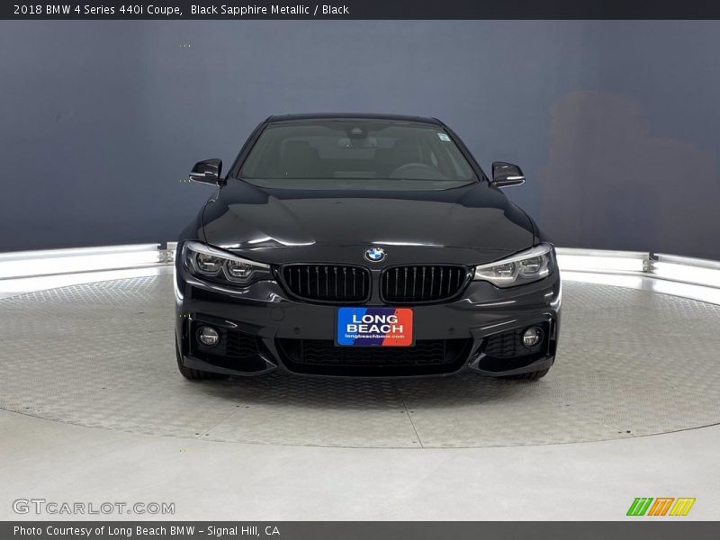 Black Sapphire Metallic / Black 2018 BMW 4 Series 440i Coupe