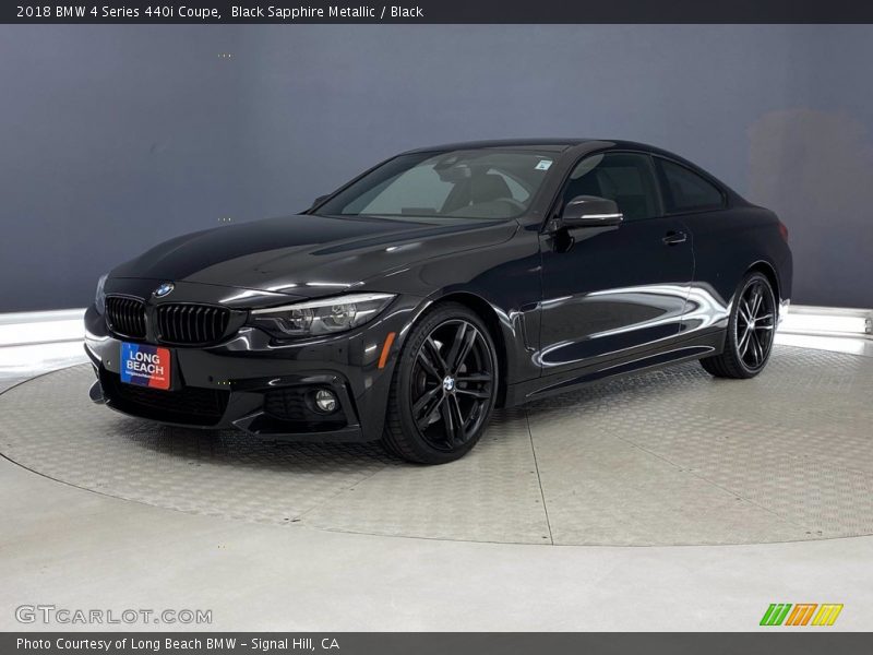 Black Sapphire Metallic / Black 2018 BMW 4 Series 440i Coupe