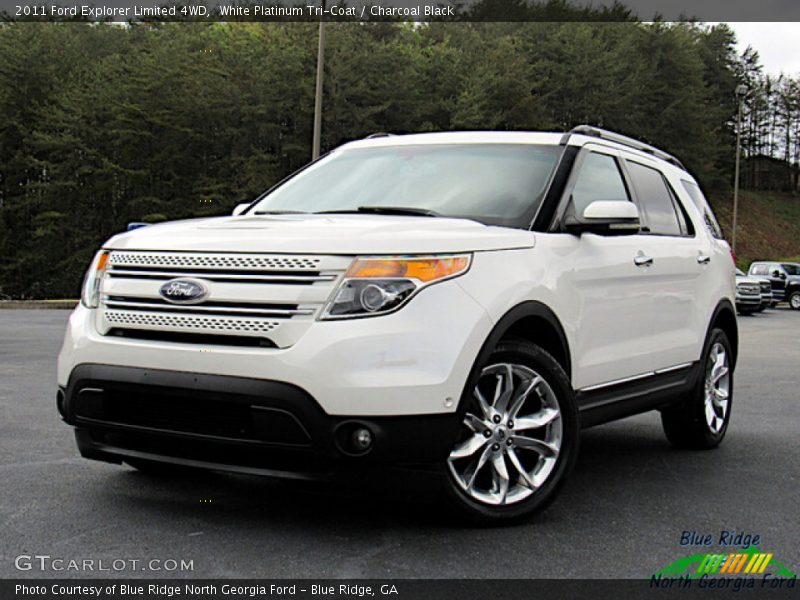 White Platinum Tri-Coat / Charcoal Black 2011 Ford Explorer Limited 4WD