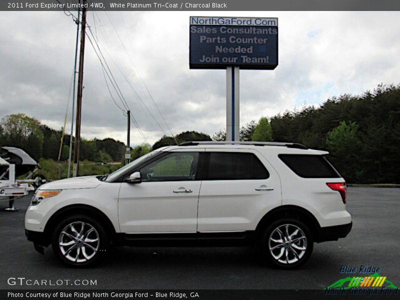 White Platinum Tri-Coat / Charcoal Black 2011 Ford Explorer Limited 4WD