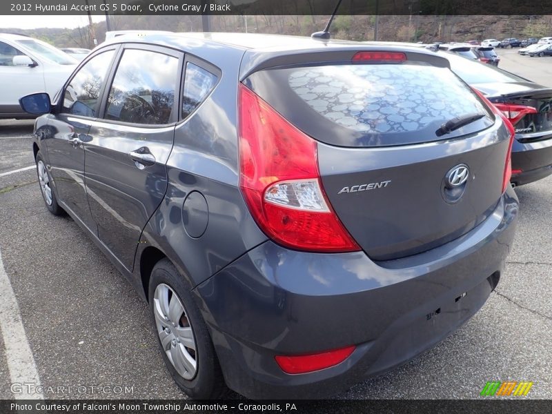 Cyclone Gray / Black 2012 Hyundai Accent GS 5 Door