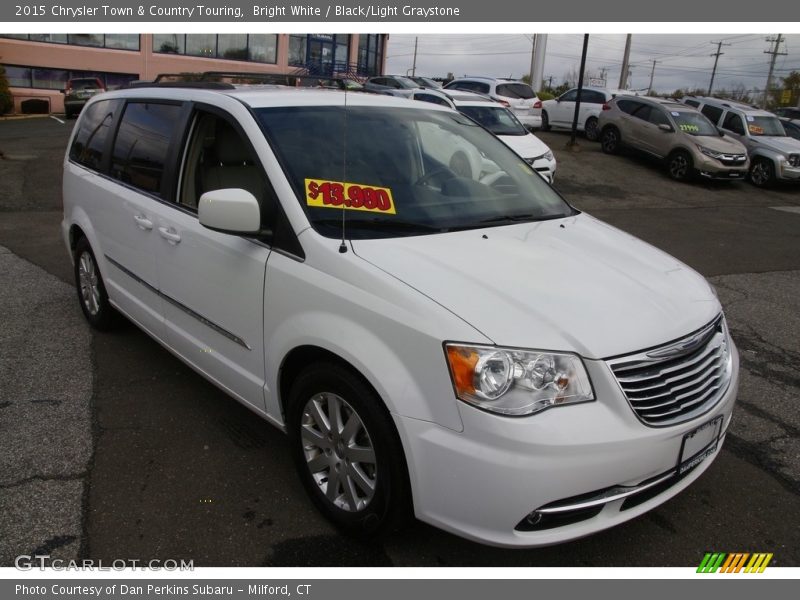 Bright White / Black/Light Graystone 2015 Chrysler Town & Country Touring