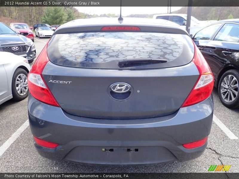 Cyclone Gray / Black 2012 Hyundai Accent GS 5 Door