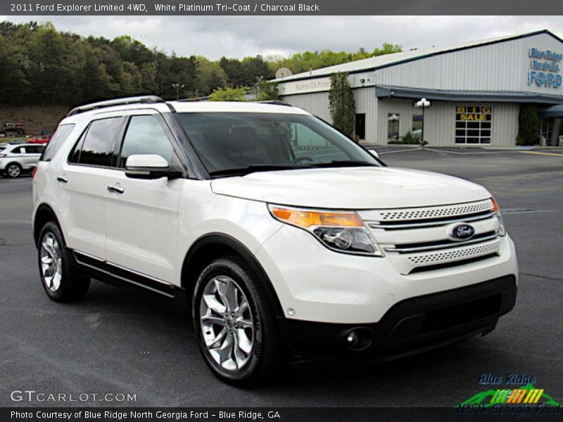 White Platinum Tri-Coat / Charcoal Black 2011 Ford Explorer Limited 4WD
