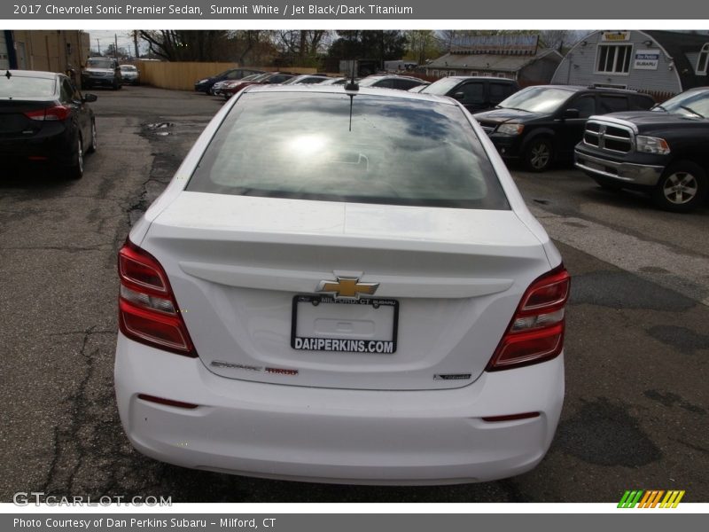 Summit White / Jet Black/Dark Titanium 2017 Chevrolet Sonic Premier Sedan