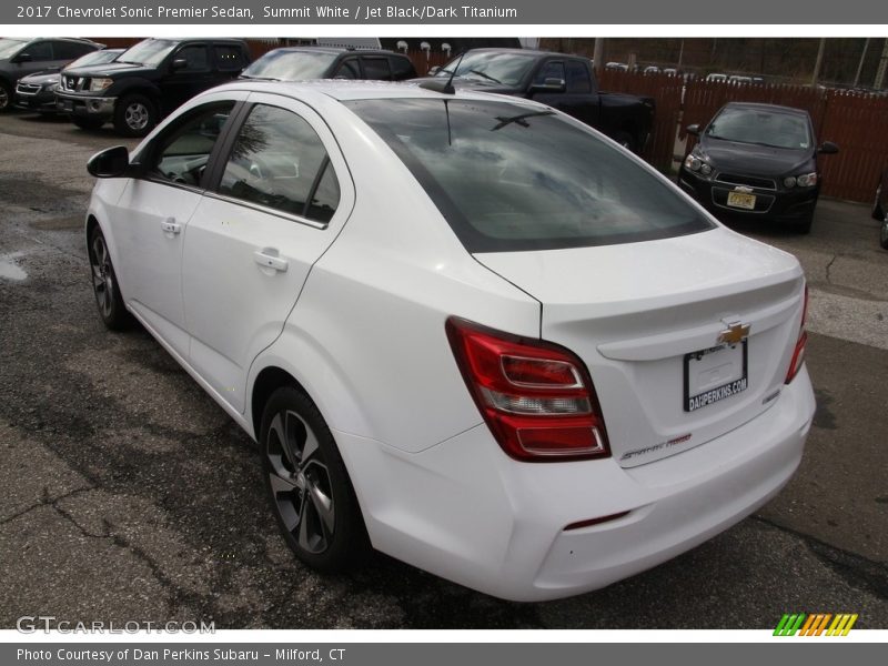 Summit White / Jet Black/Dark Titanium 2017 Chevrolet Sonic Premier Sedan