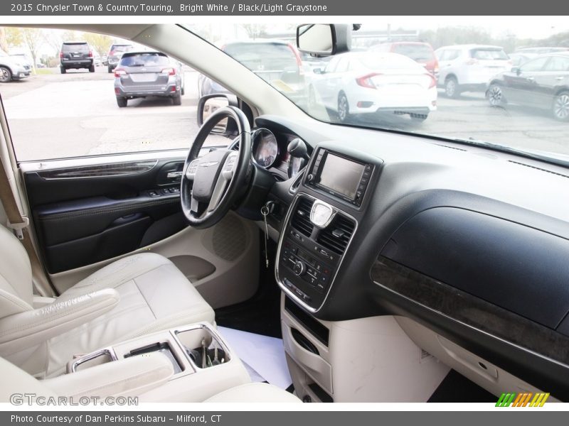 Bright White / Black/Light Graystone 2015 Chrysler Town & Country Touring