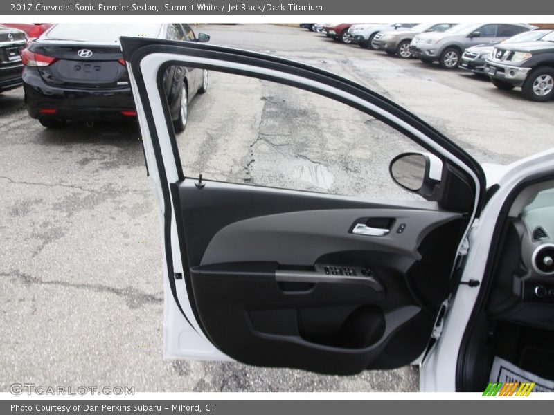 Summit White / Jet Black/Dark Titanium 2017 Chevrolet Sonic Premier Sedan