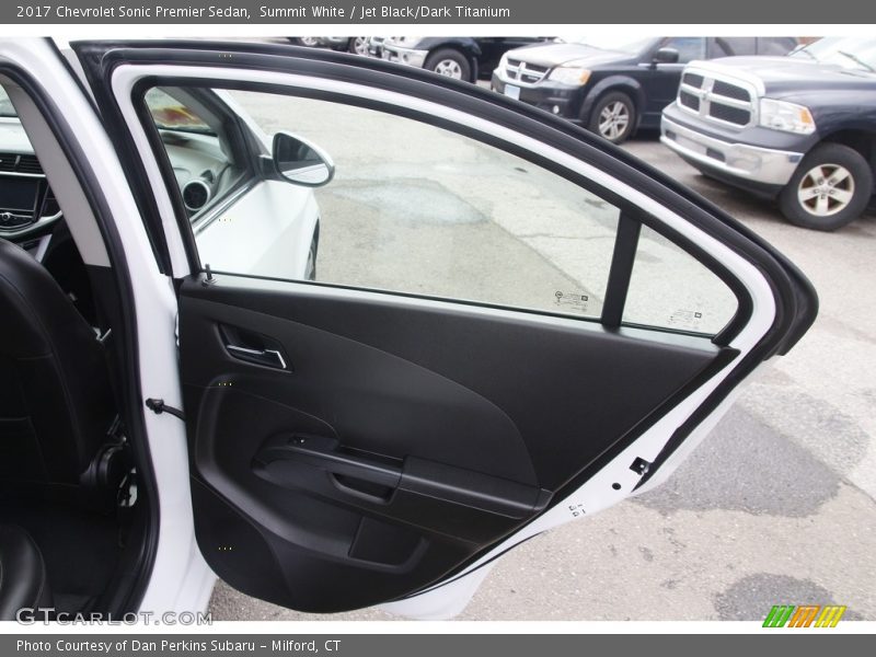 Summit White / Jet Black/Dark Titanium 2017 Chevrolet Sonic Premier Sedan