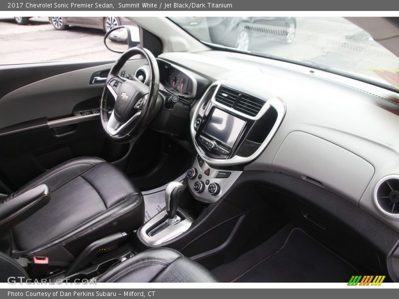 Summit White / Jet Black/Dark Titanium 2017 Chevrolet Sonic Premier Sedan