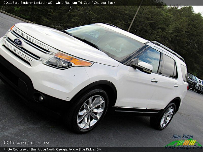 White Platinum Tri-Coat / Charcoal Black 2011 Ford Explorer Limited 4WD