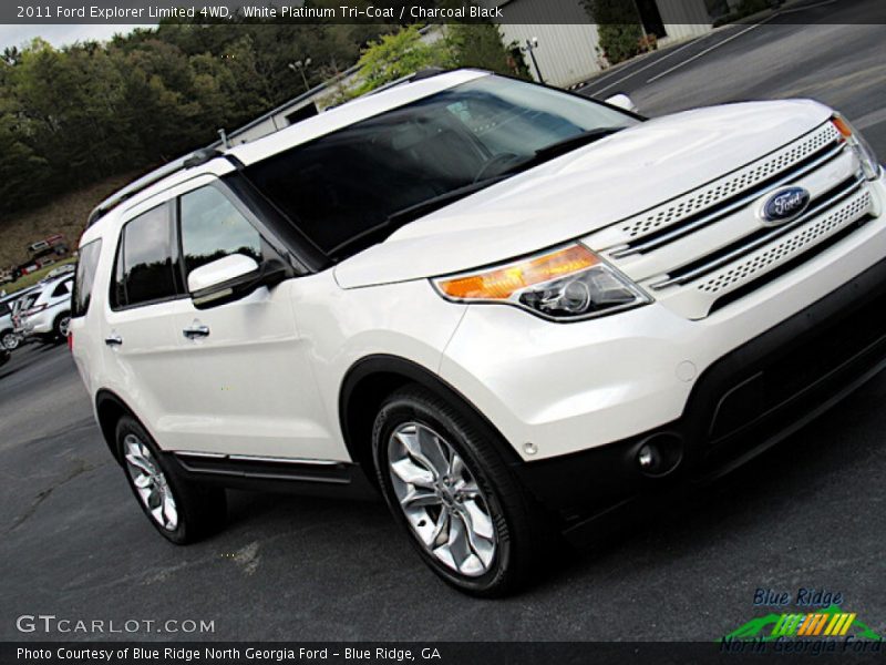 White Platinum Tri-Coat / Charcoal Black 2011 Ford Explorer Limited 4WD