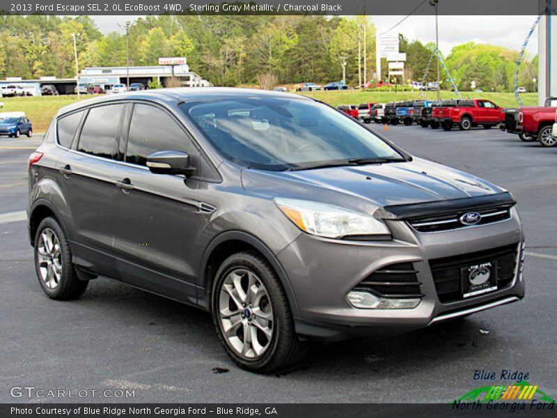 Sterling Gray Metallic / Charcoal Black 2013 Ford Escape SEL 2.0L EcoBoost 4WD