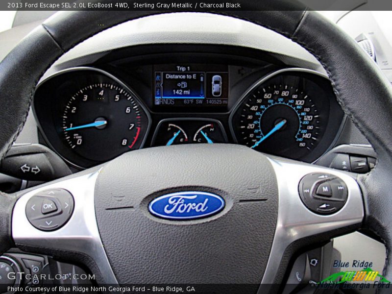 Sterling Gray Metallic / Charcoal Black 2013 Ford Escape SEL 2.0L EcoBoost 4WD