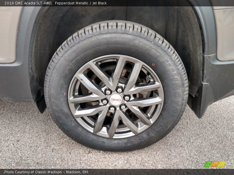 Pepperdust Metallic / Jet Black 2019 GMC Acadia SLT AWD
