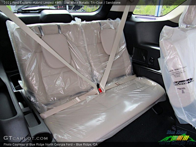 Star White Metallic Tri-Coat / Sandstone 2021 Ford Explorer Hybrid Limited 4WD