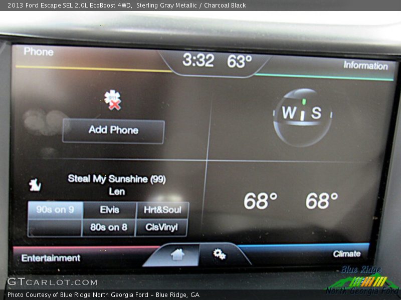 Sterling Gray Metallic / Charcoal Black 2013 Ford Escape SEL 2.0L EcoBoost 4WD