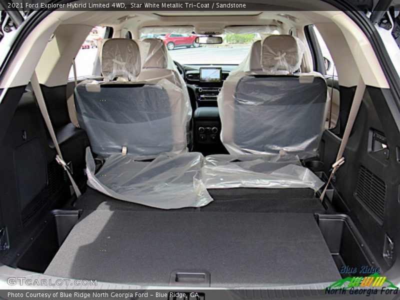 Star White Metallic Tri-Coat / Sandstone 2021 Ford Explorer Hybrid Limited 4WD
