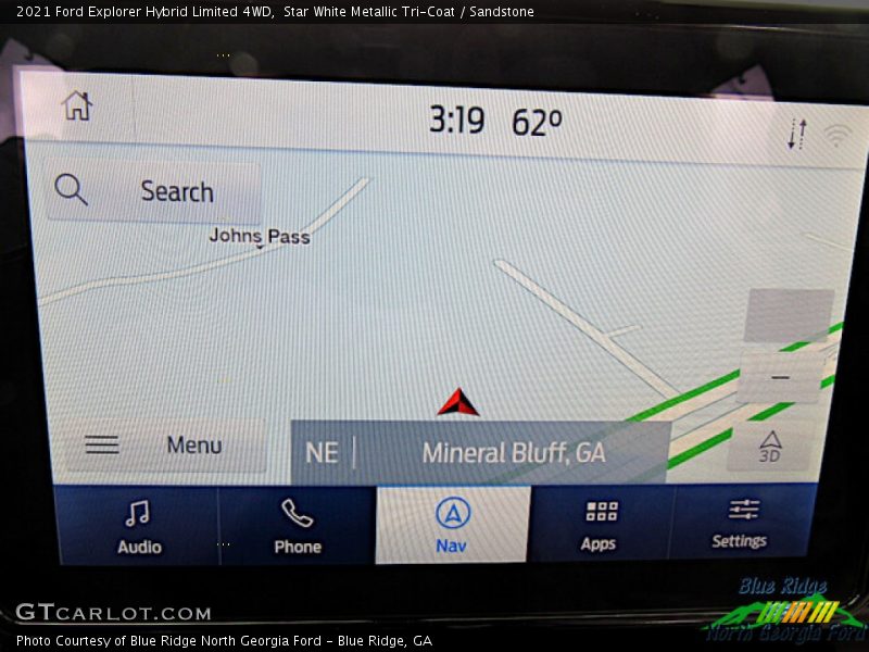 Star White Metallic Tri-Coat / Sandstone 2021 Ford Explorer Hybrid Limited 4WD