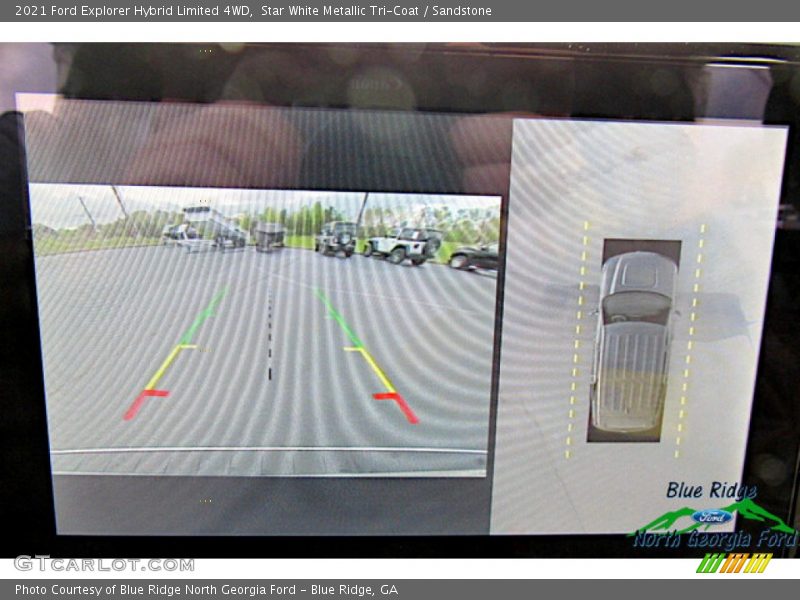Star White Metallic Tri-Coat / Sandstone 2021 Ford Explorer Hybrid Limited 4WD