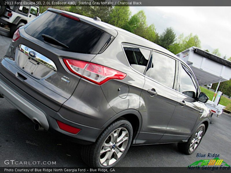 Sterling Gray Metallic / Charcoal Black 2013 Ford Escape SEL 2.0L EcoBoost 4WD