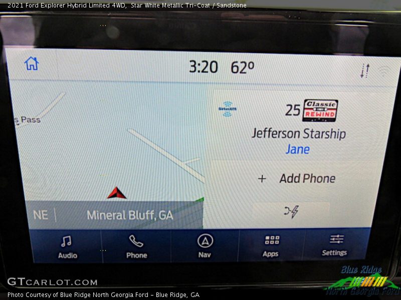 Star White Metallic Tri-Coat / Sandstone 2021 Ford Explorer Hybrid Limited 4WD