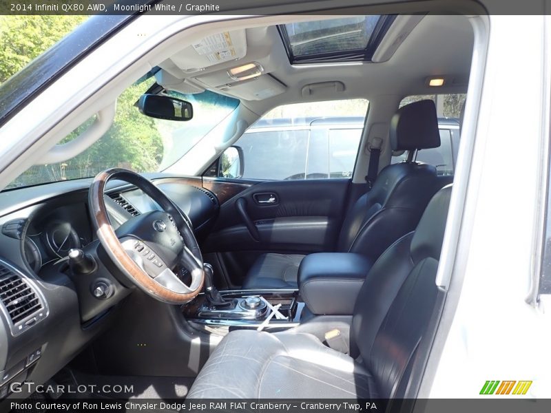 Moonlight White / Graphite 2014 Infiniti QX80 AWD