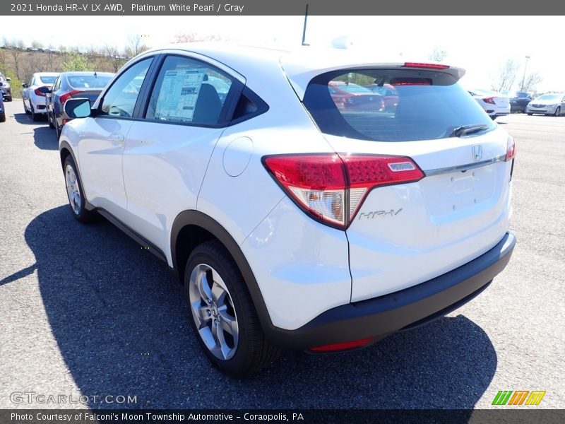 Platinum White Pearl / Gray 2021 Honda HR-V LX AWD