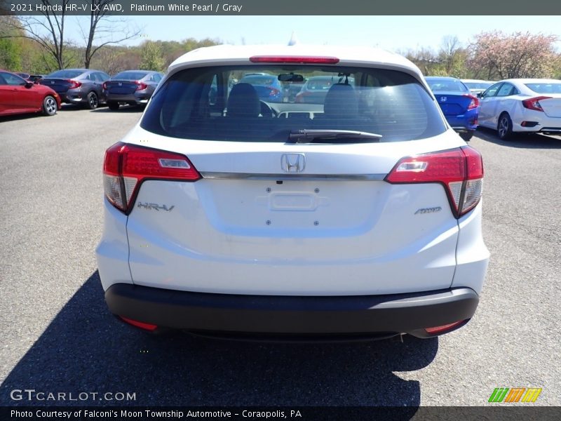 Platinum White Pearl / Gray 2021 Honda HR-V LX AWD