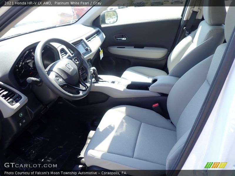 Platinum White Pearl / Gray 2021 Honda HR-V LX AWD