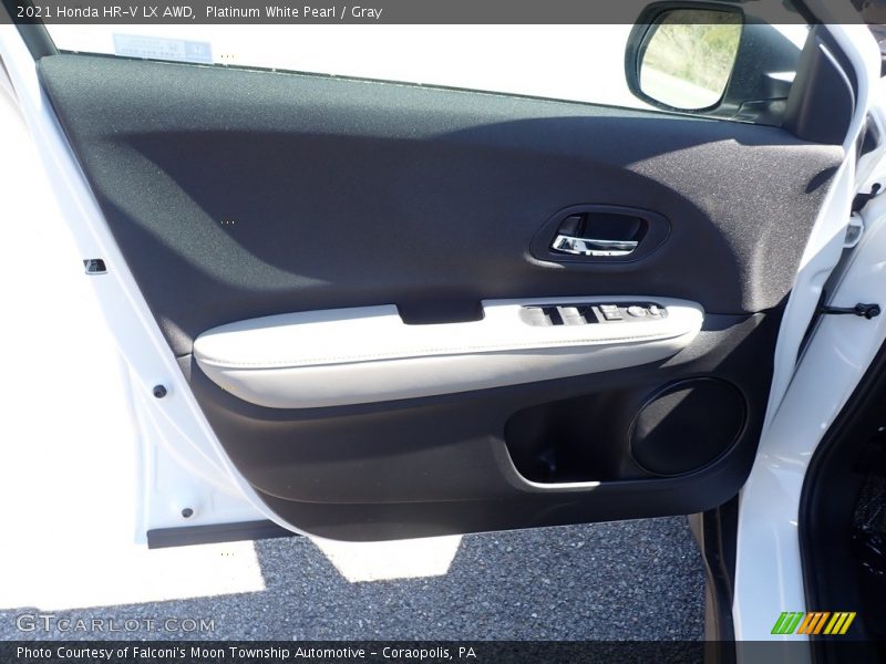 Platinum White Pearl / Gray 2021 Honda HR-V LX AWD