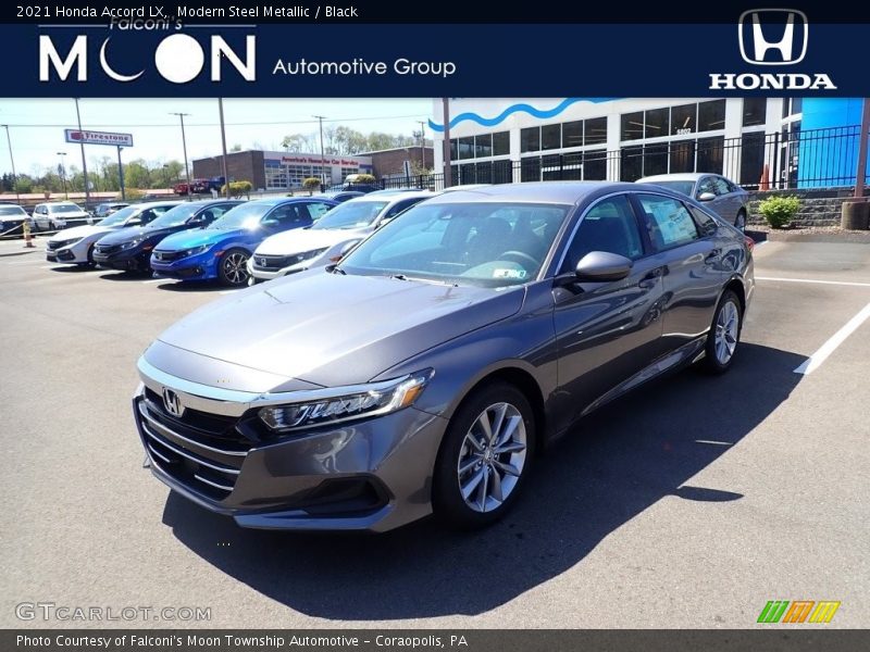 Modern Steel Metallic / Black 2021 Honda Accord LX