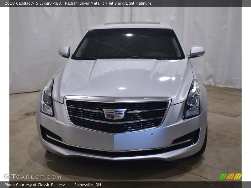 Radiant Silver Metallic / Jet Black/Light Platinum 2018 Cadillac ATS Luxury AWD