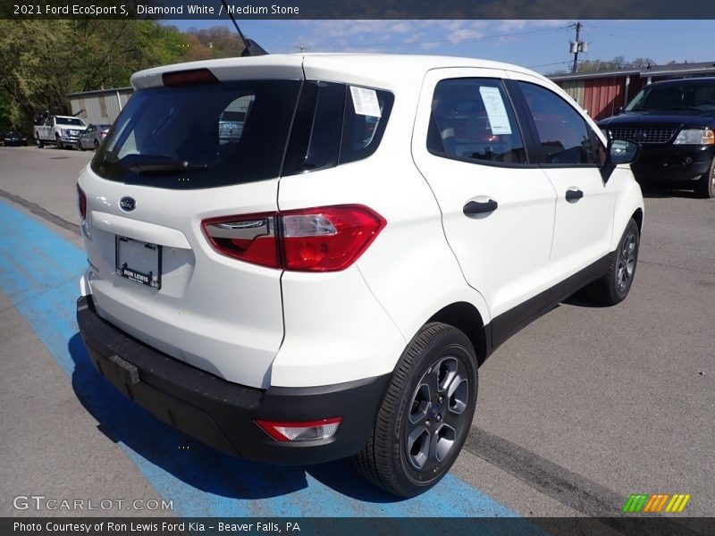 Diamond White / Medium Stone 2021 Ford EcoSport S